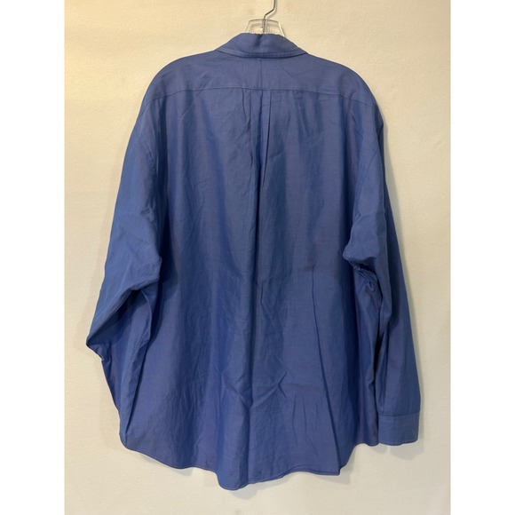 Ralph Lauren Yarmouth Mens 17 35 Blue Oxford Button Down Shirt Polo Pony - Picture 3 of 8